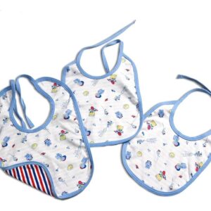 Set de toallita y Babitas para bebé, Azul, 90 cm x 60 cm. - Landi