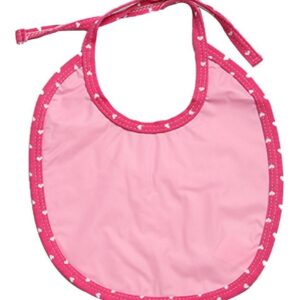 Babero rosa para bebé en tela con aplique - Landi Baby®